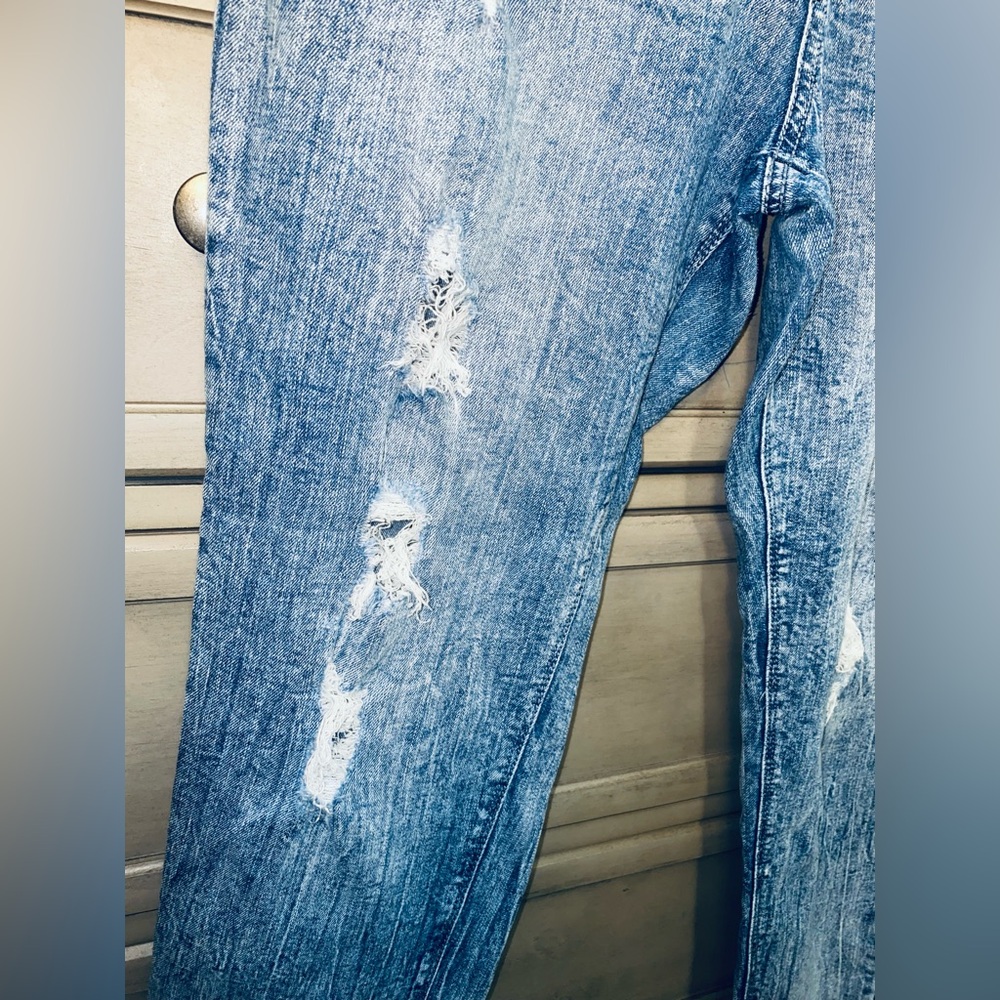 Twenty one Black Ankle Distressed Blue Jeans size 13/14 - Picture 11 of 17